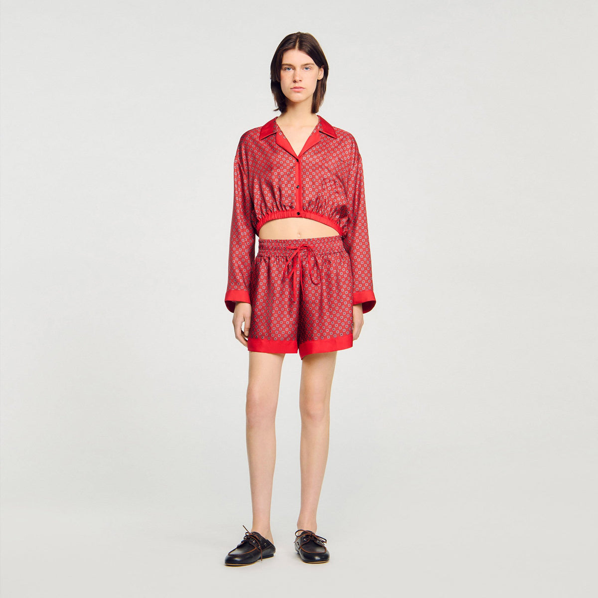 Scarf print shorts | Sandro