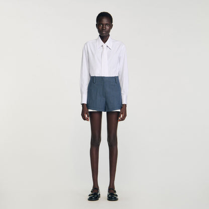 Striped layered shorts | Sandro