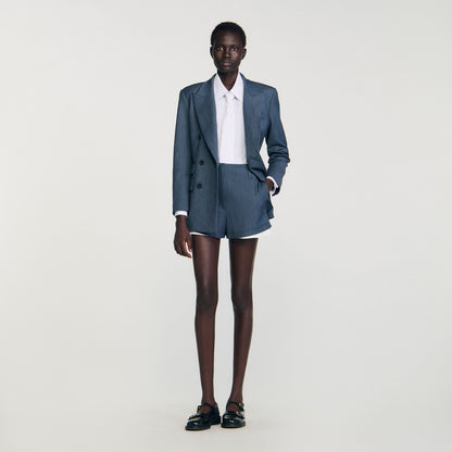 Striped layered shorts | Sandro