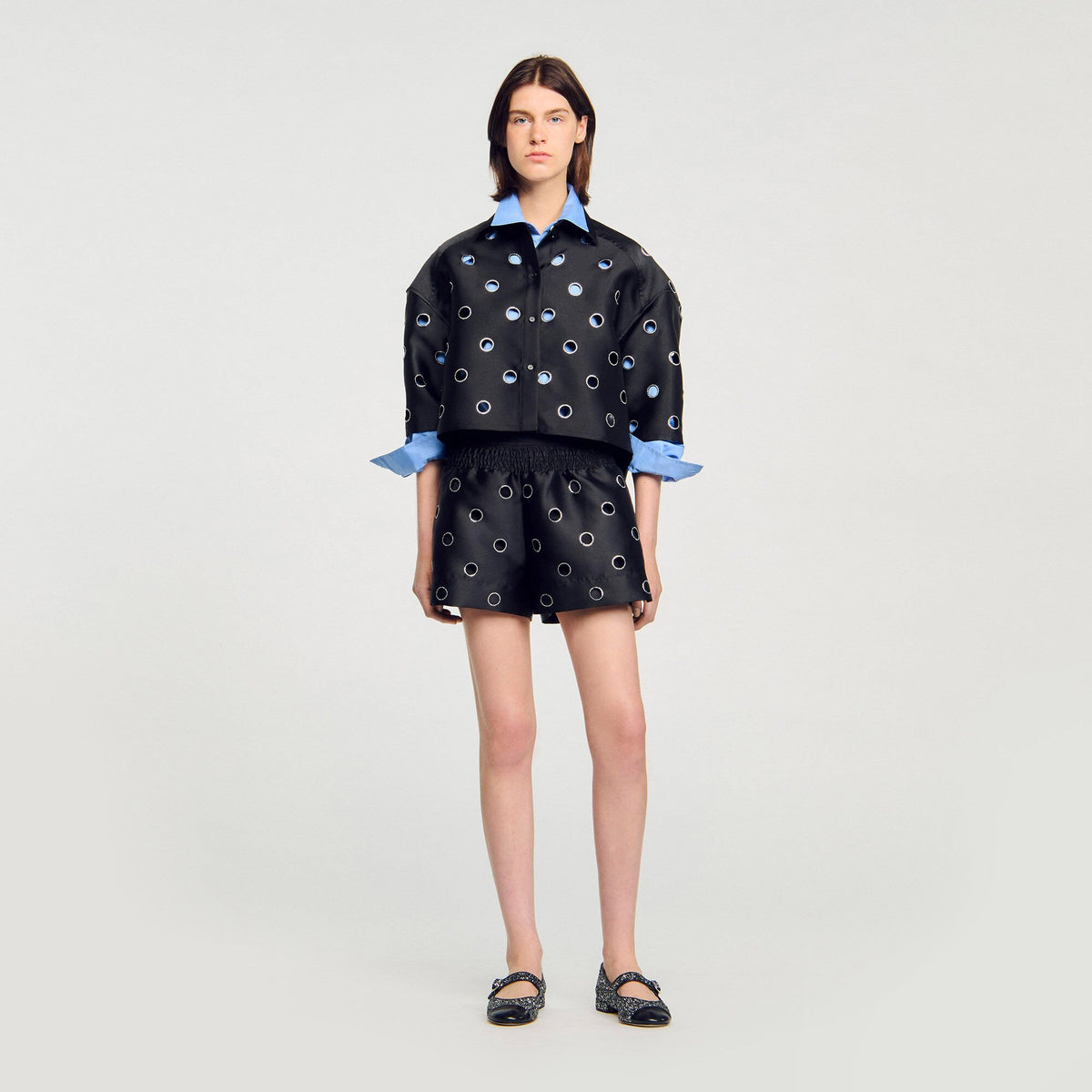Rhinestone shorts | Sandro