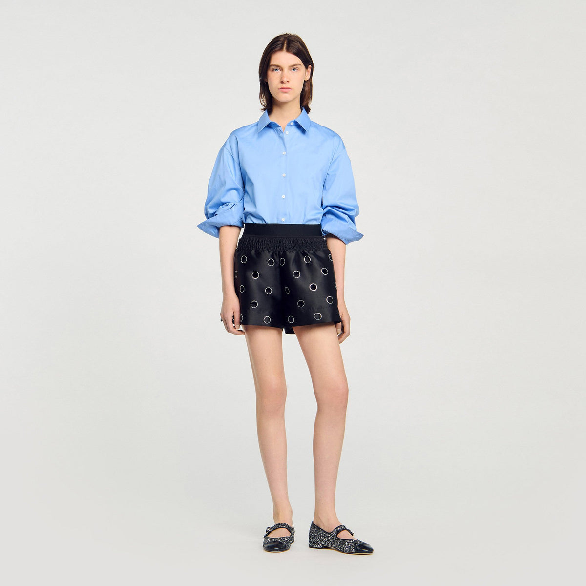 Rhinestone shorts | Sandro