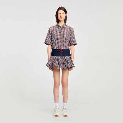 Checked skort | Sandro