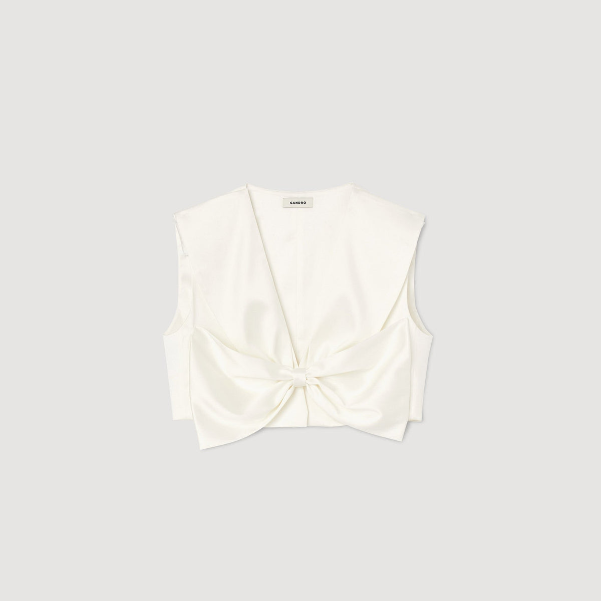 Satin-effect crop top | Sandro