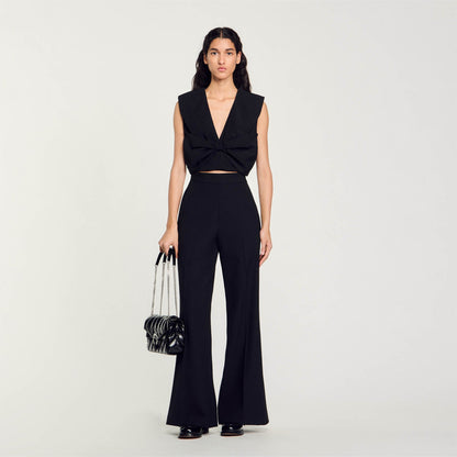 Satin-effect crop top | Sandro