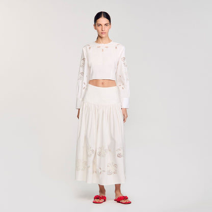 Poplin crop top | Sandro