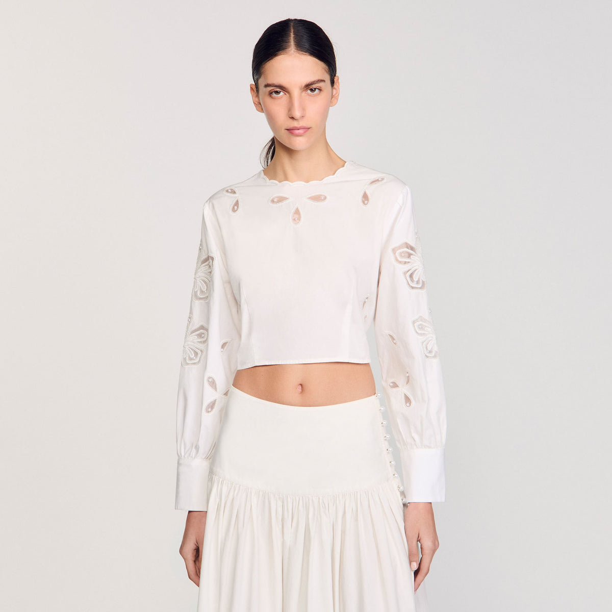 Poplin crop top | Sandro