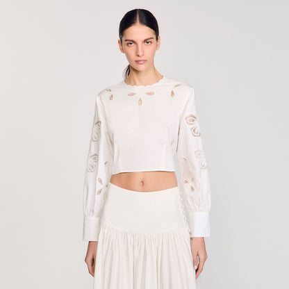 Poplin crop top | Sandro
