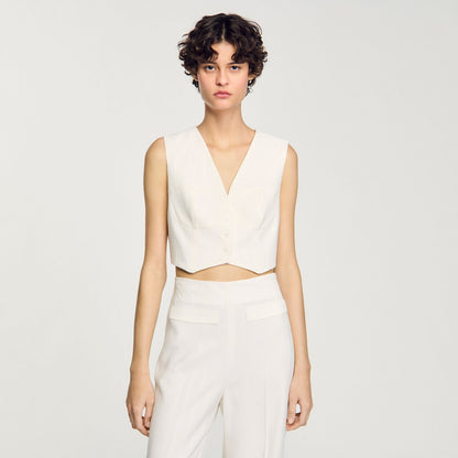 Sequin cropped jacket | Sandro