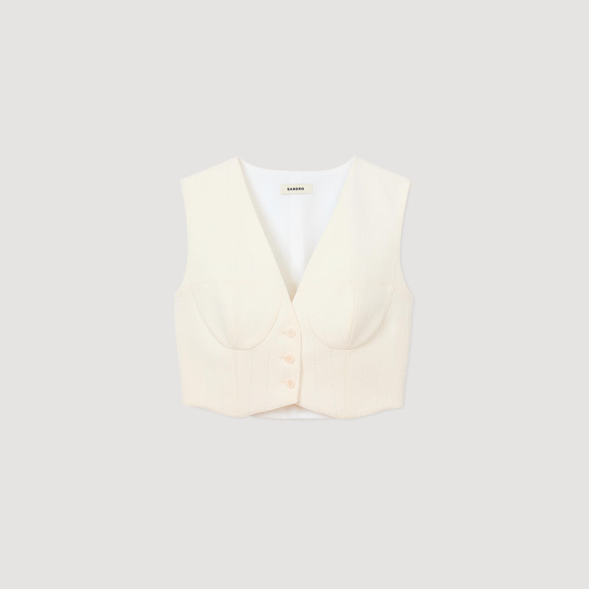Sequin cropped jacket | Sandro
