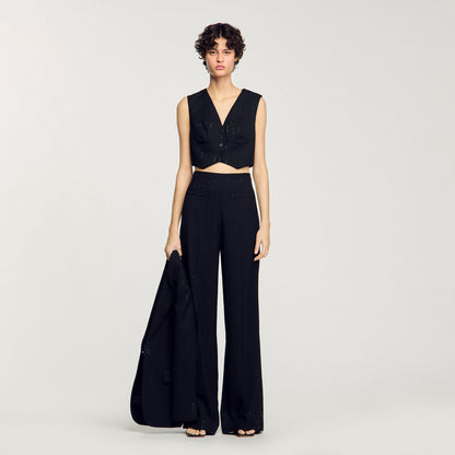 Sequin cropped jacket | Sandro