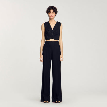 Sequin cropped jacket | Sandro