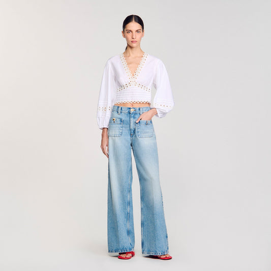 Poplin crop top | Sandro