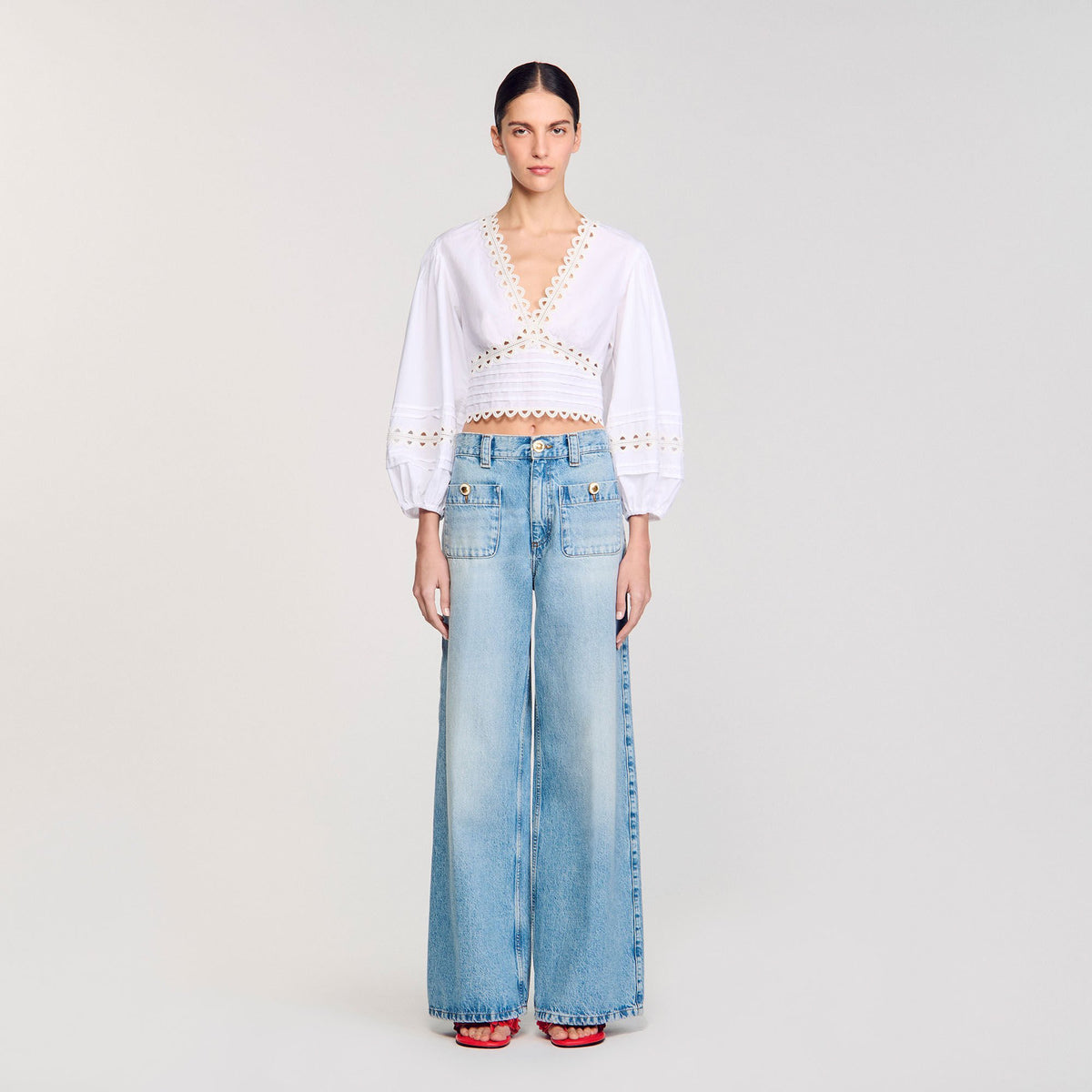 Poplin crop top | Sandro