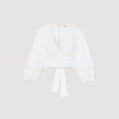 Poplin crop top | Sandro