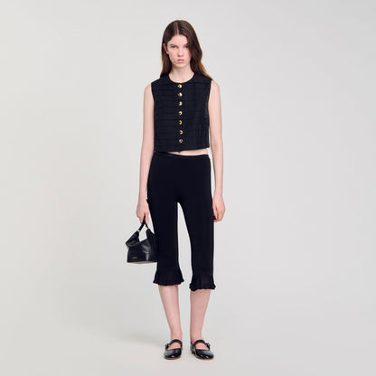 Pleated crop top | Sandro