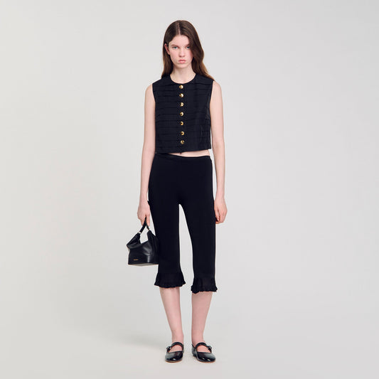 Pleated crop top | Sandro