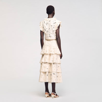 Embroidered crop top | Sandro