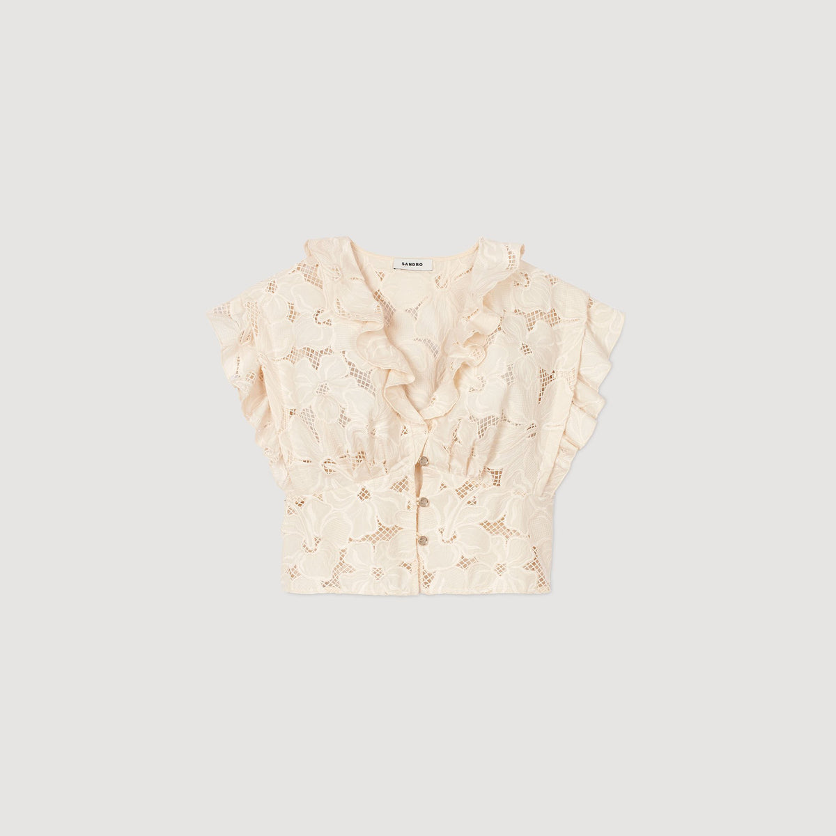 Embroidered crop top | Sandro
