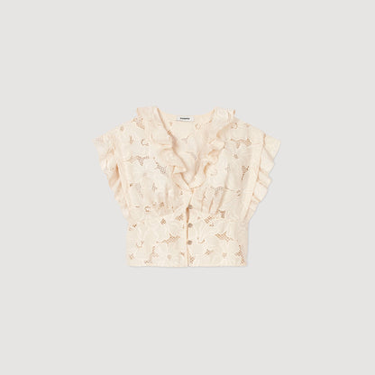 Embroidered crop top | Sandro