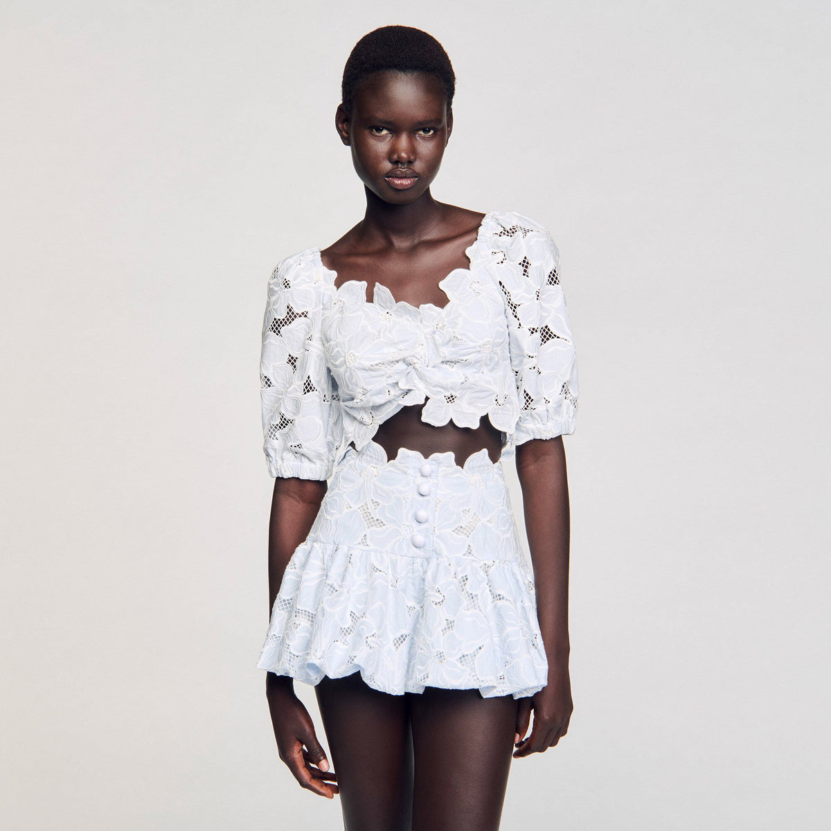Guipure lace top | Sandro