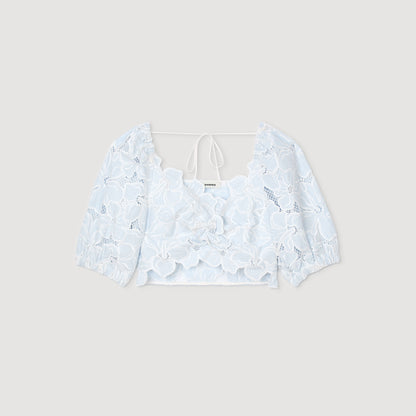 Guipure lace top | Sandro
