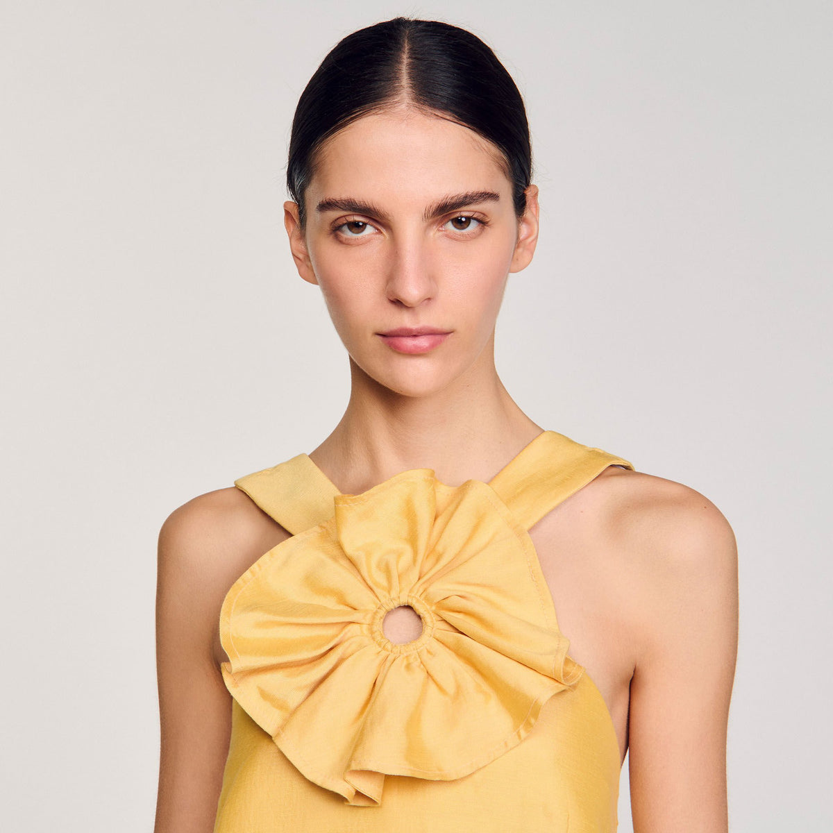 Ruffled flower detailed crop top | Sandro
