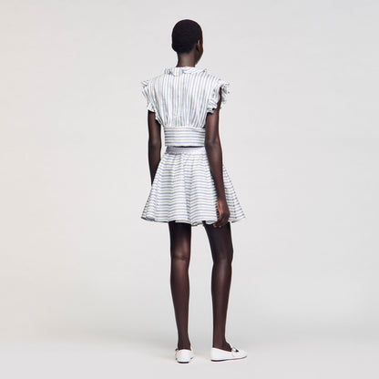Striped sleeveless crop top | Sandro