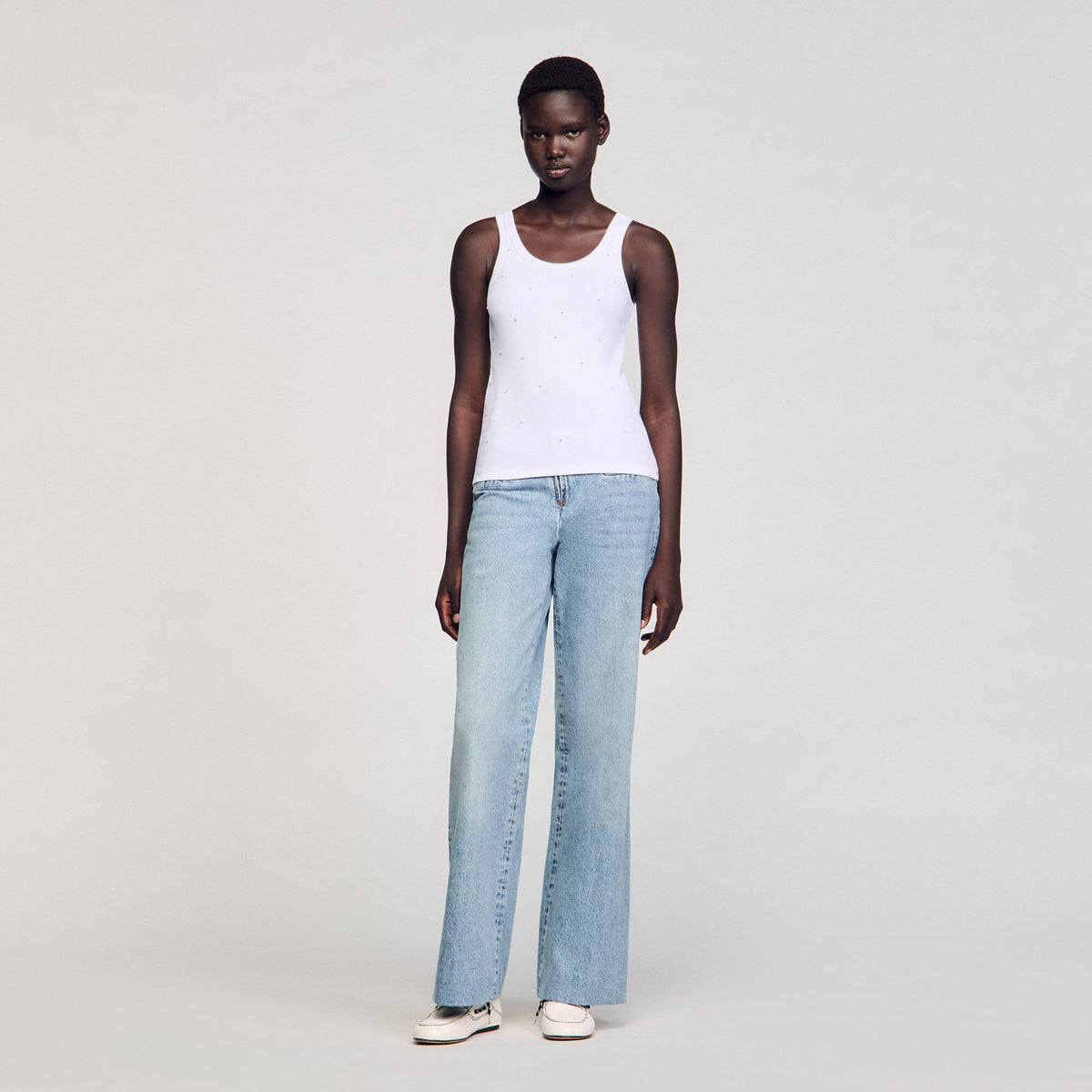 Vest top with rhinestones | Sandro