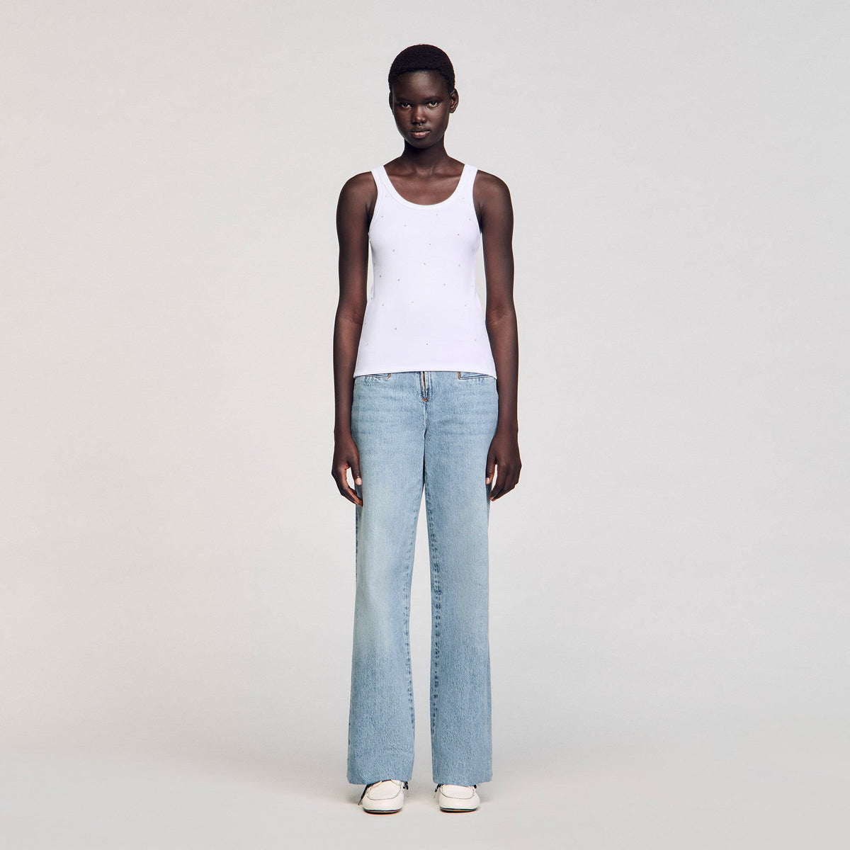 Vest top with rhinestones | Sandro