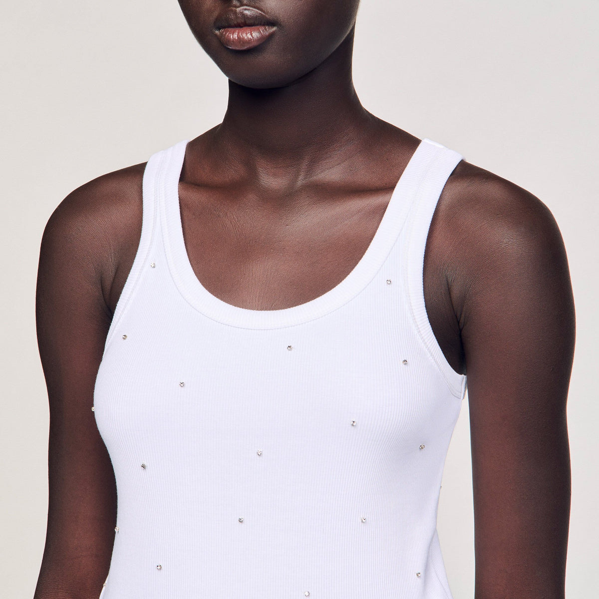 Vest top with rhinestones | Sandro