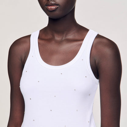Vest top with rhinestones | Sandro