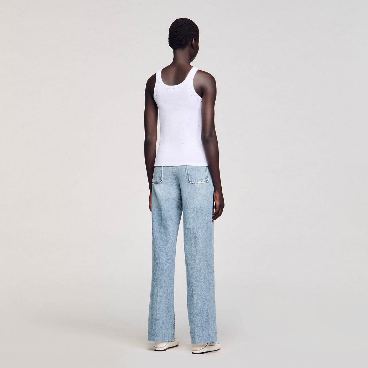 Vest top with rhinestones | Sandro