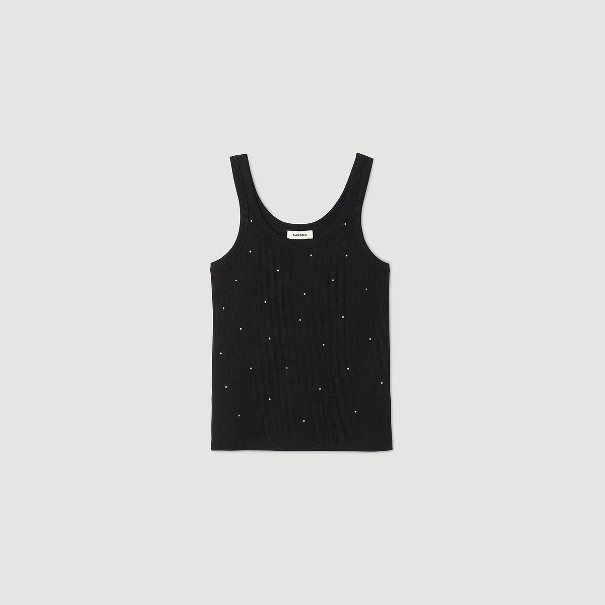 Jersey tank with rhinestones | Sandro