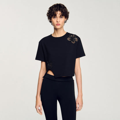 Floral embroidery T-shirt | Sandro
