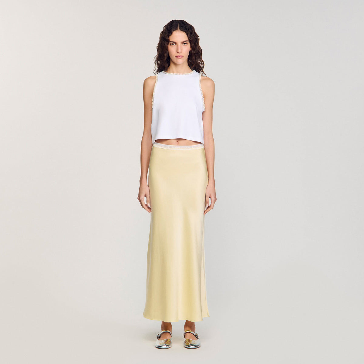 Beaded crop top | Sandro