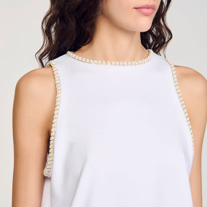 Beaded crop top | Sandro