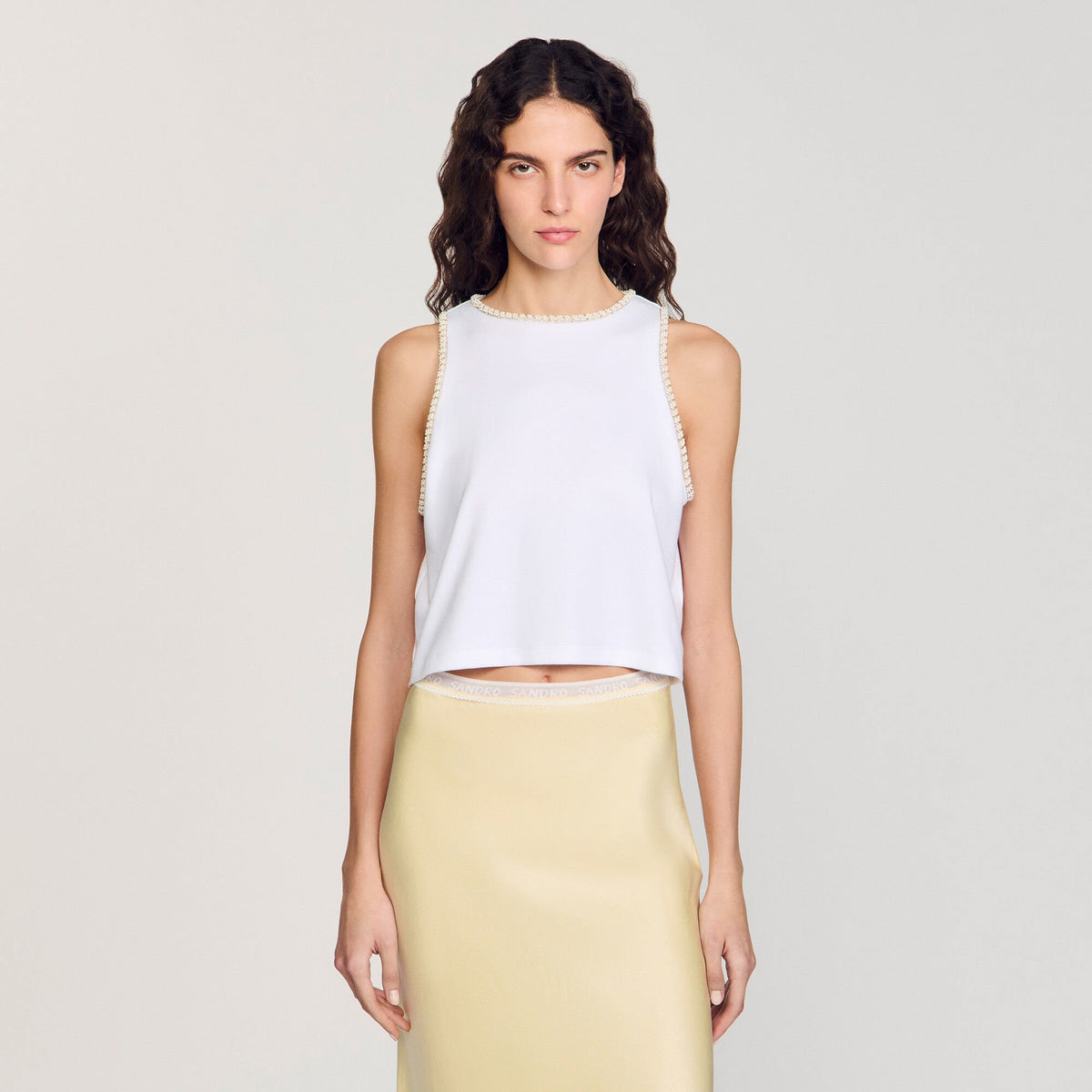 Beaded crop top | Sandro
