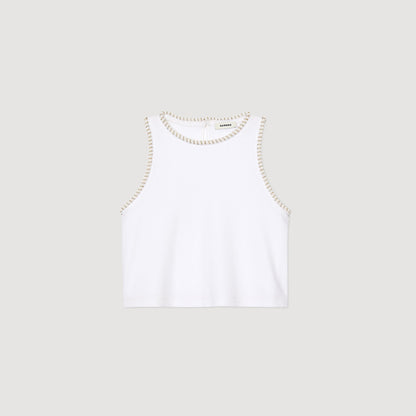 Beaded crop top | Sandro