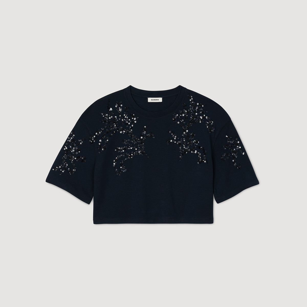 T-shirt with beaded details | Sandro