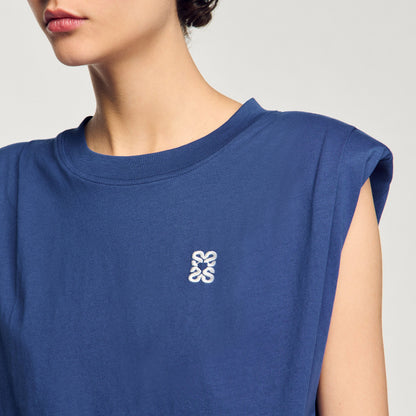 Short draped T-shirt | Sandro