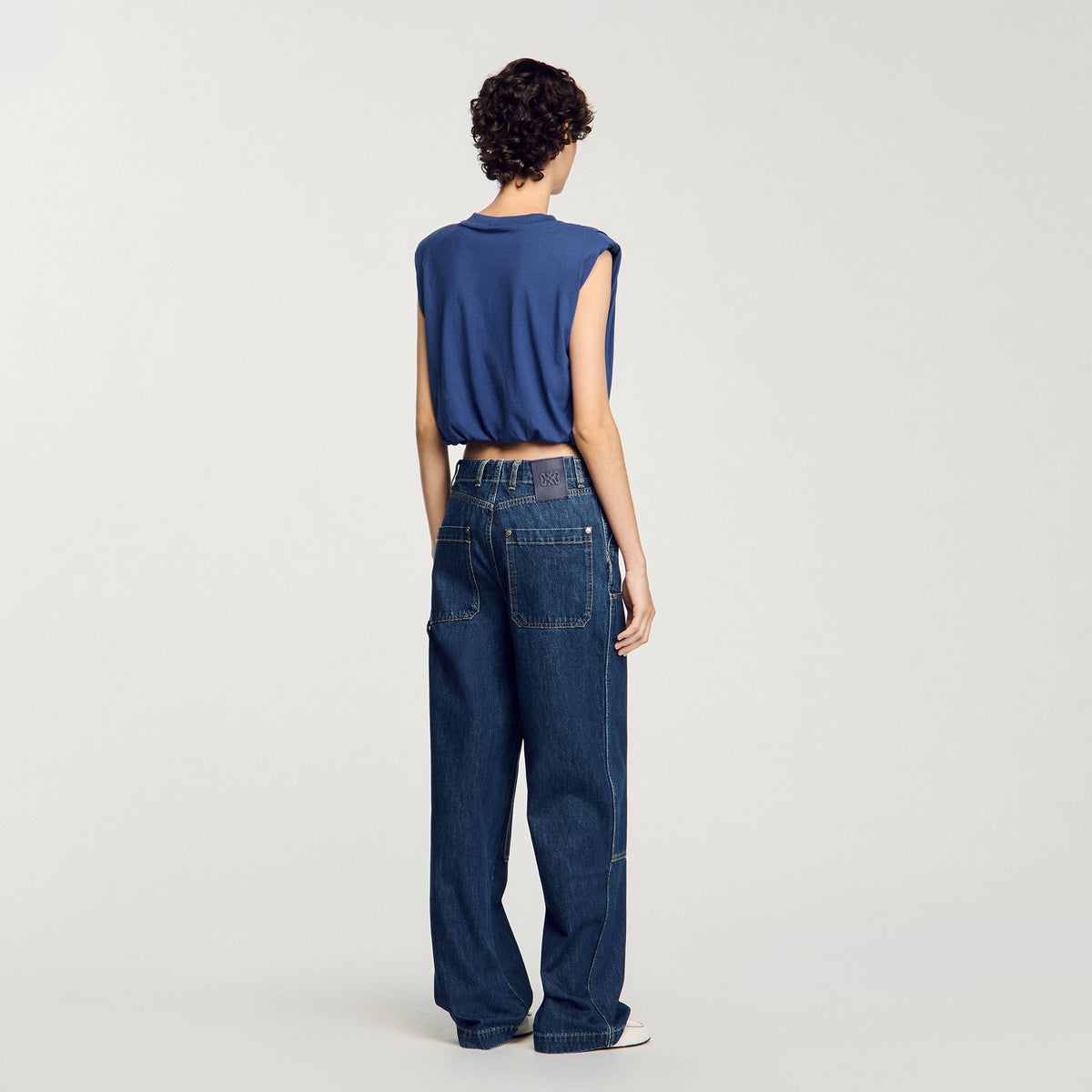 Short draped T-shirt | Sandro