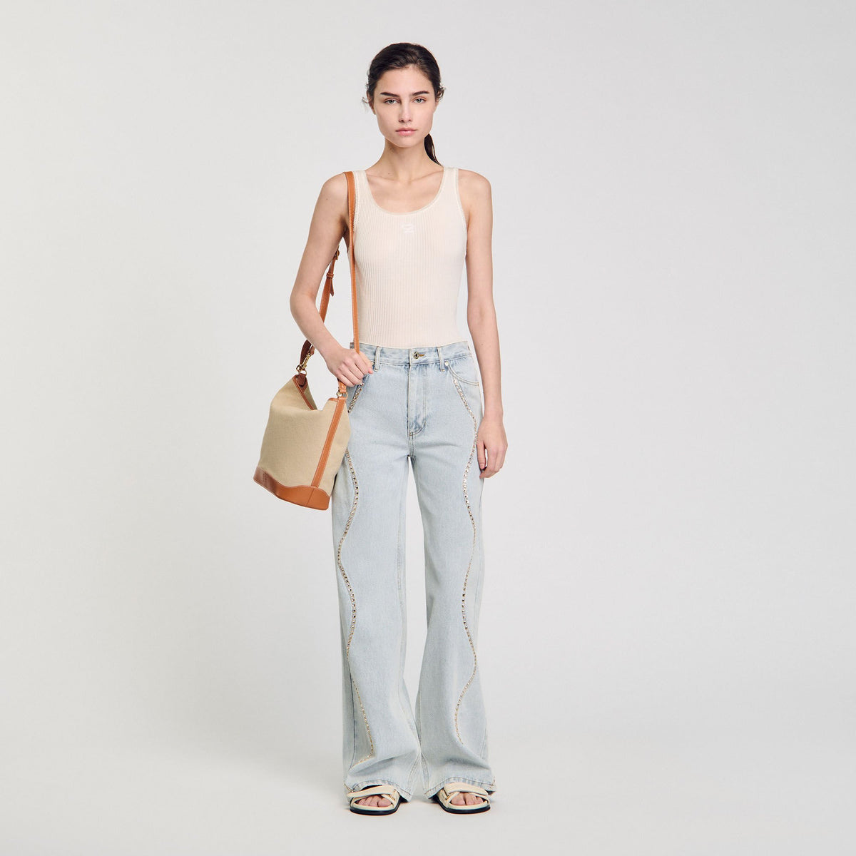 Rib knit vest top | Sandro