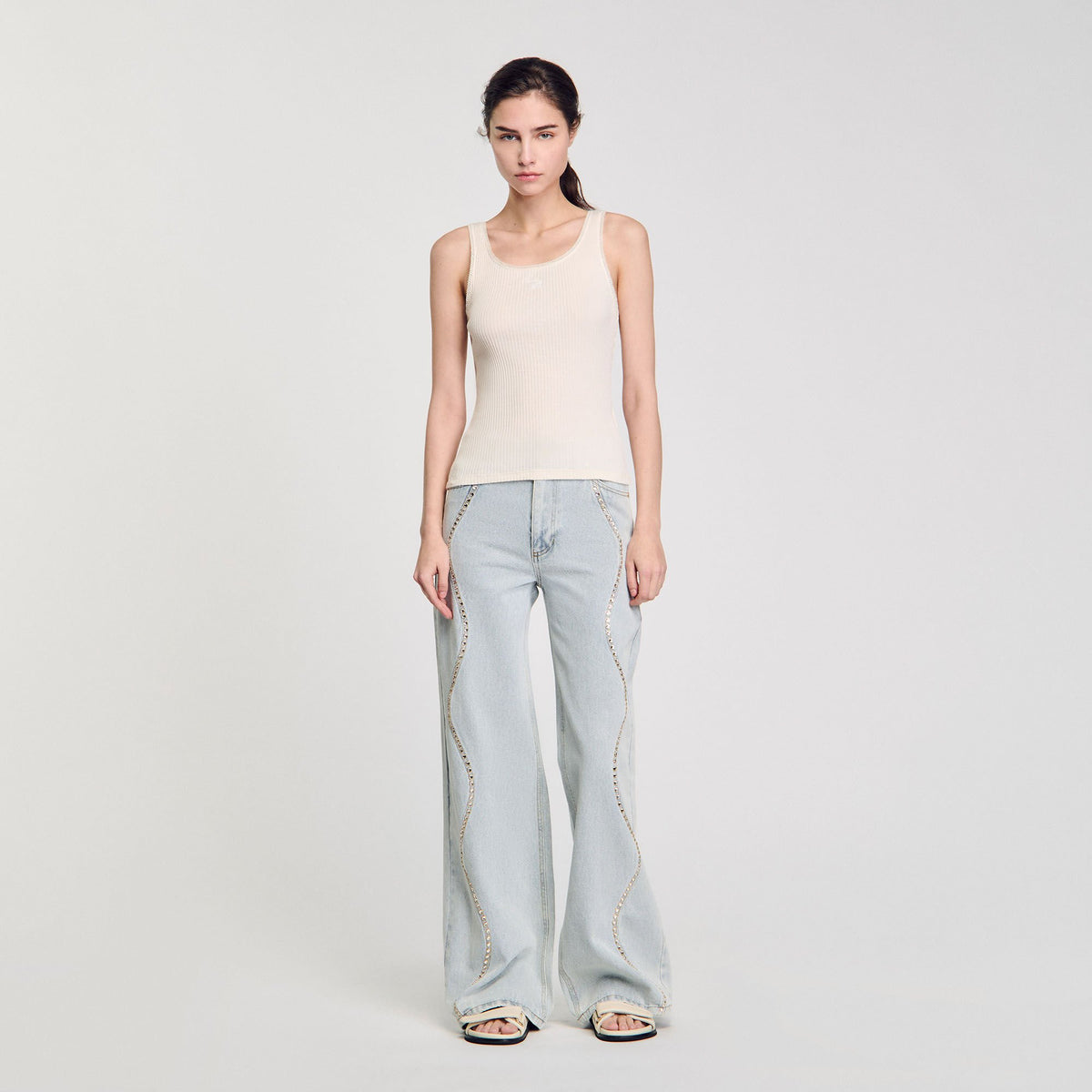 Rib knit vest top | Sandro