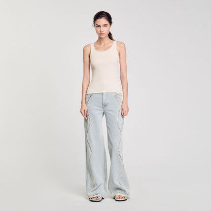 Rib knit vest top | Sandro