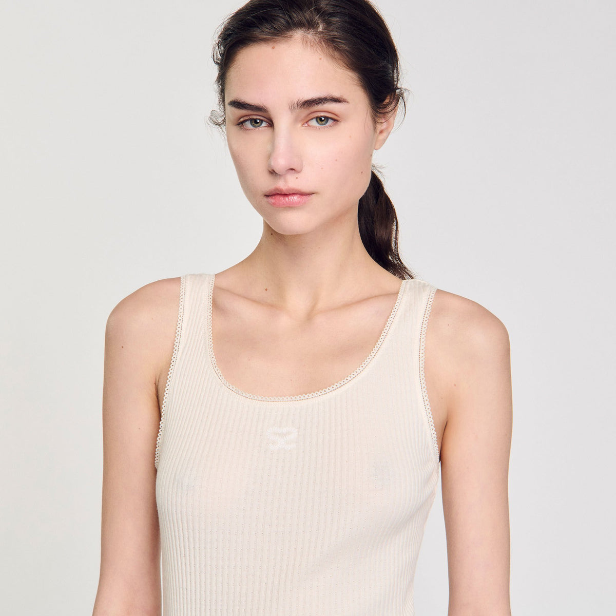 Rib knit vest top | Sandro