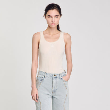 Rib knit vest top | Sandro