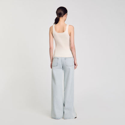 Rib knit vest top | Sandro