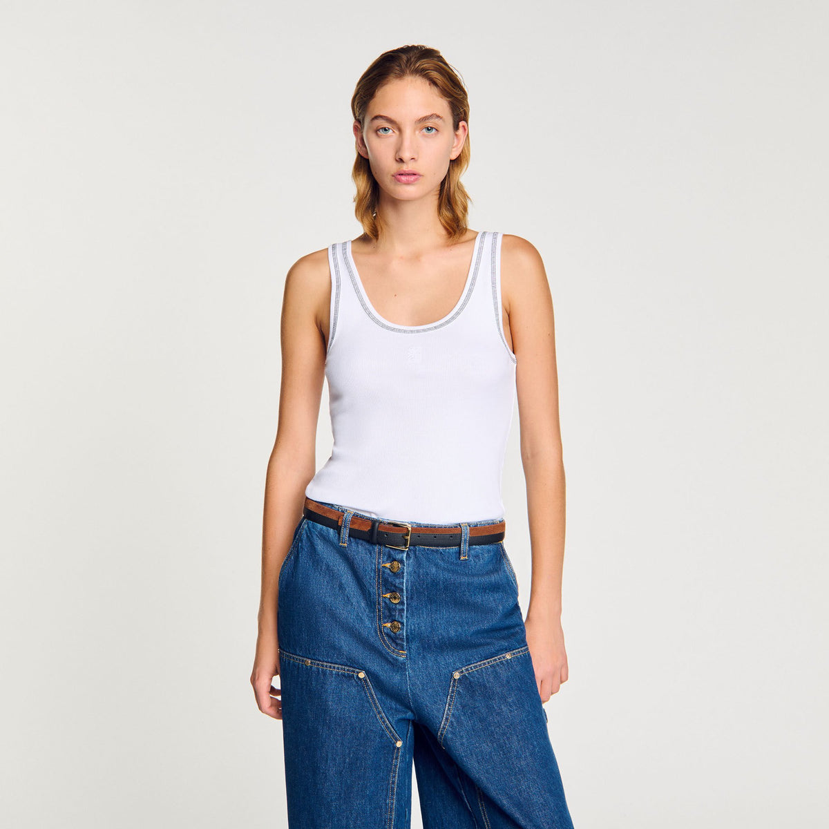Ribbed vest top | Sandro