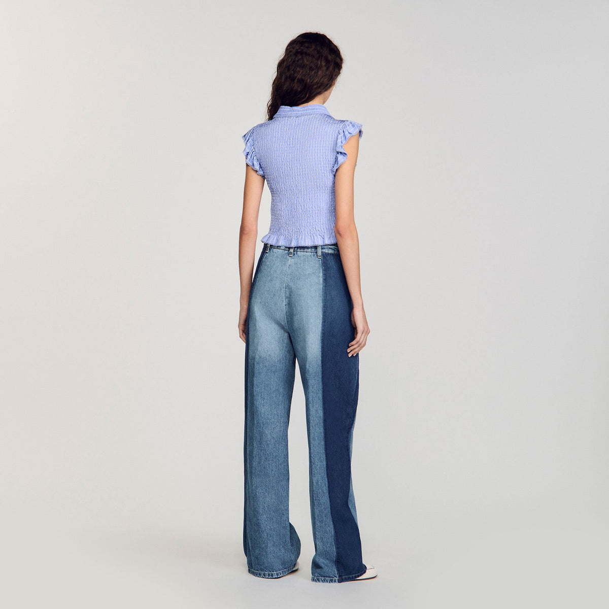 Striped smocked T-shirt | Sandro