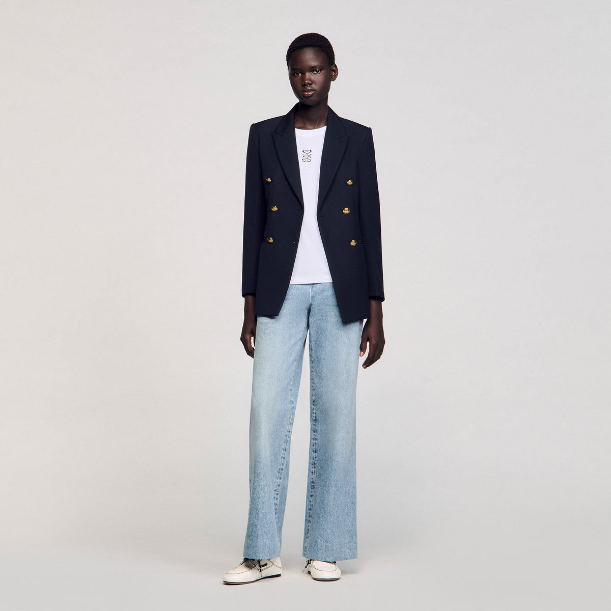 Cotton T-shirt with embroidery | Sandro